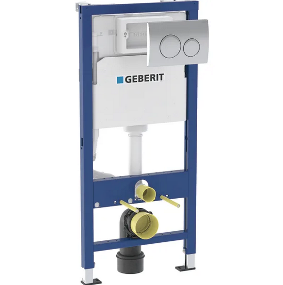 Geberit - DUOFIX - Frame for Wall-Hung WC, 1120mm, with DELTA Concealed Cistern 120mm & DELTA20 Flush Plate