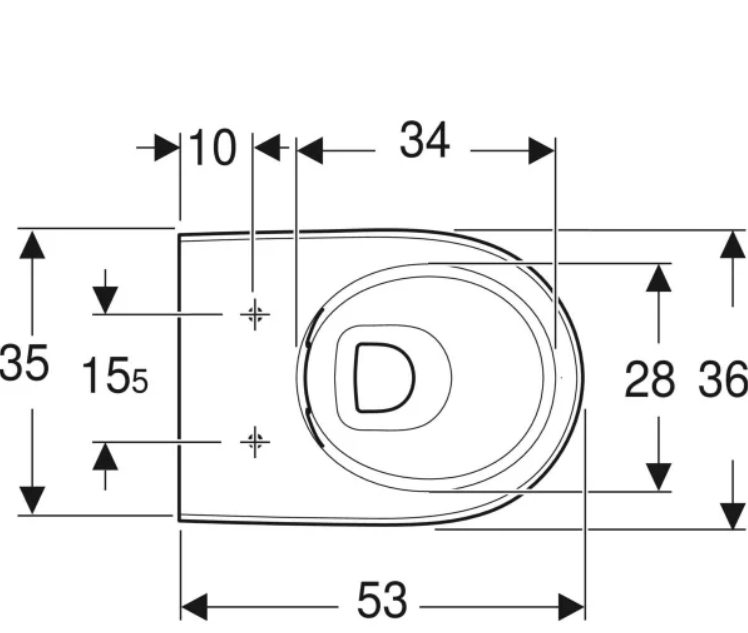 Geberit - SELNOVA - Wall-Hung WC, Premium, Washdown, Shrouded, Rimfree - Image 2