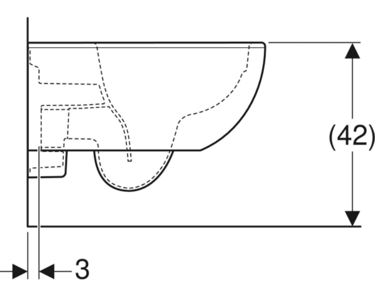 Geberit - SELNOVA - Wall-Hung WC, Premium, Washdown, Shrouded, Rimfree - Image 3