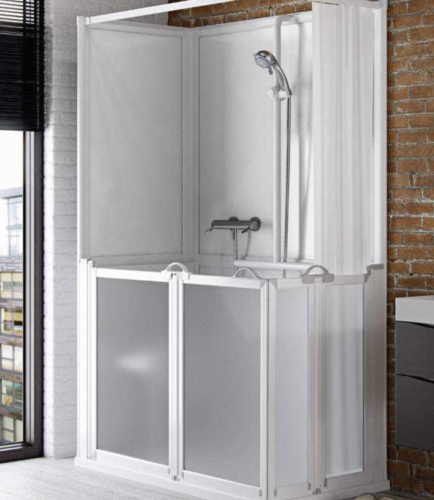 AKW - Standalone Shower Cubicle - Option E (Various Tray Options)