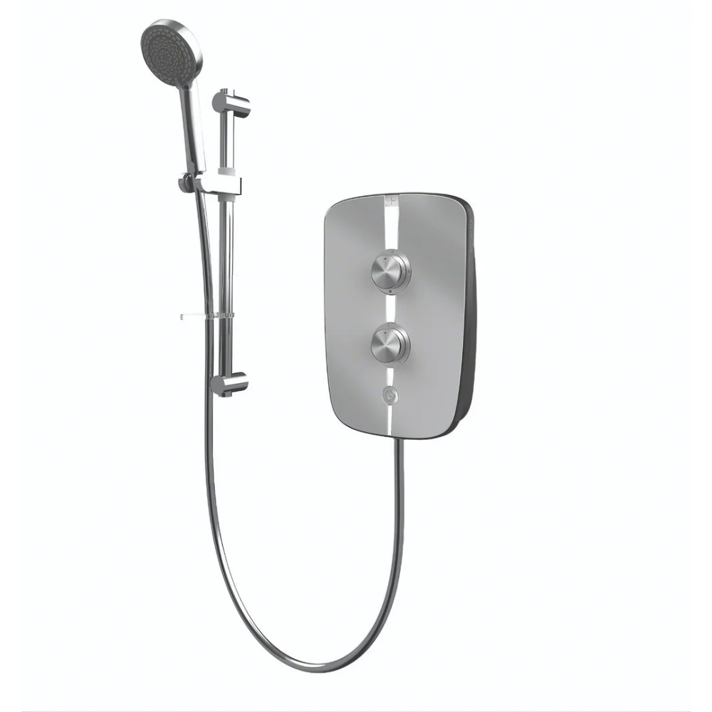 Aqualisa - LUMI+ - Electric Shower with Adj. Head (Mirrored & Chrome, 8.5 / 9.5 / 10.5kW)