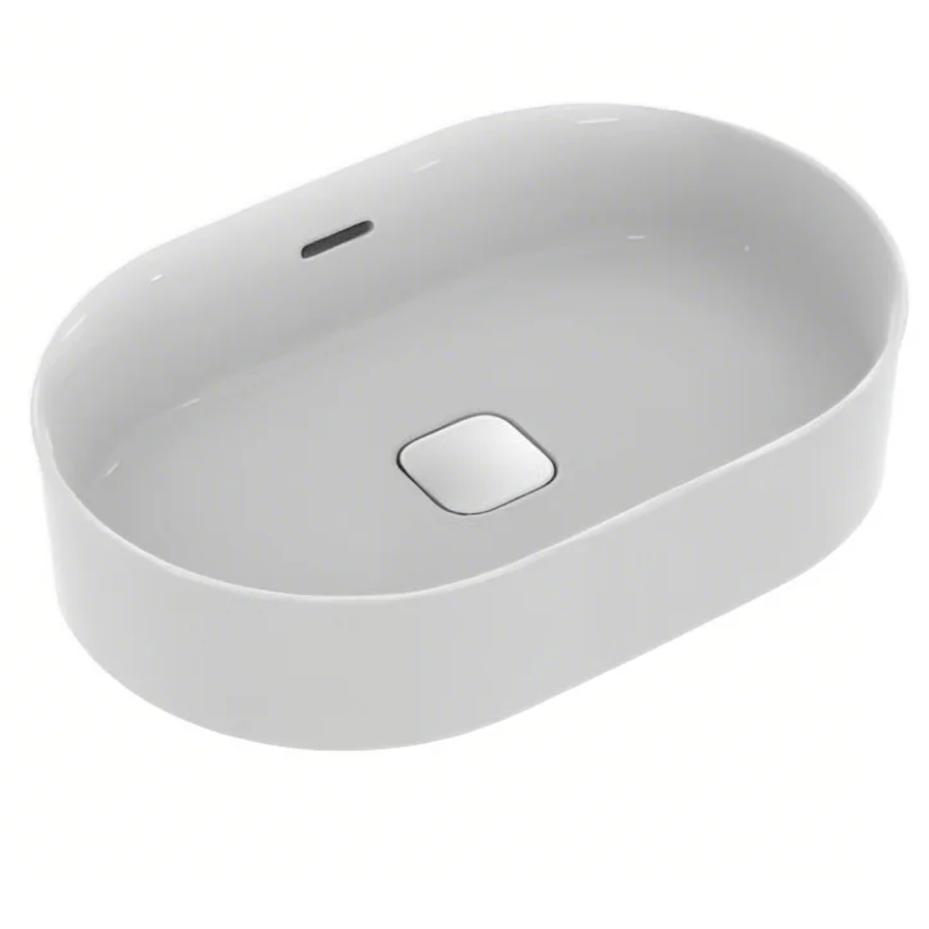 Ideal Standard - STRADA II - Oval Vessel Basin & Clicker Waste, Overflow, NTH (W600 x L400 x H180mm)