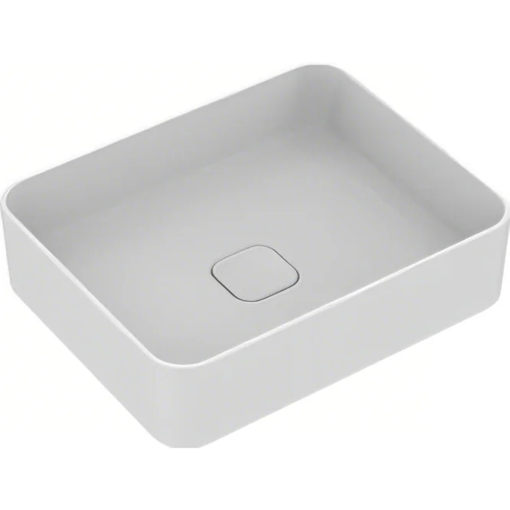 Ideal Standard - STRADA II - Rectangular Vessel Basin, No Tap Hole, No Overflow, Ceramic Waste Cover (W500 x L400 x H180)