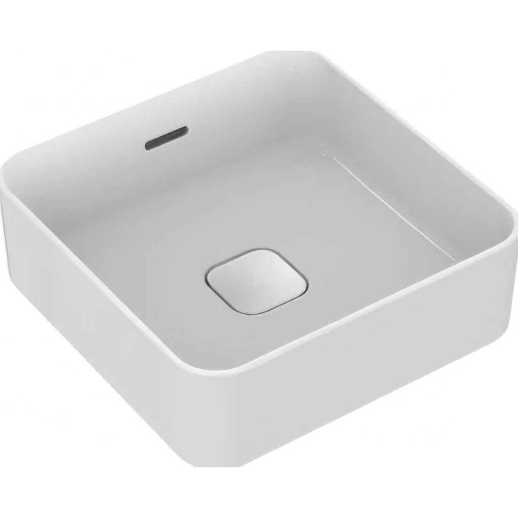 Ideal Standard - STRADA II - Square Vessel Basin & Clicker Waste, Overflow, NTH (W400 x L400 x H180)