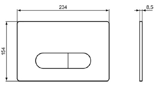Ideal Standard - OLEAS - M1 Mechanical Dual Flush Plate, Chrome, R0115AA - Image 2