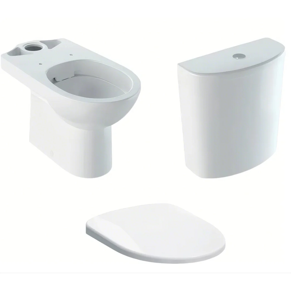 Geberit - Selnova - Standard Height Toilet, Rimfree + Cistern + Seat & Cover; Soft-Close (PACK)
