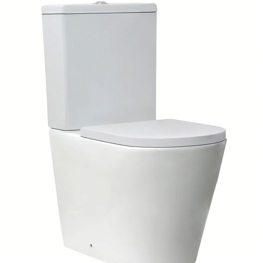 Scudo - LINEA - Close Coupled Toilet Pan, BTW & Seat (Rimless)