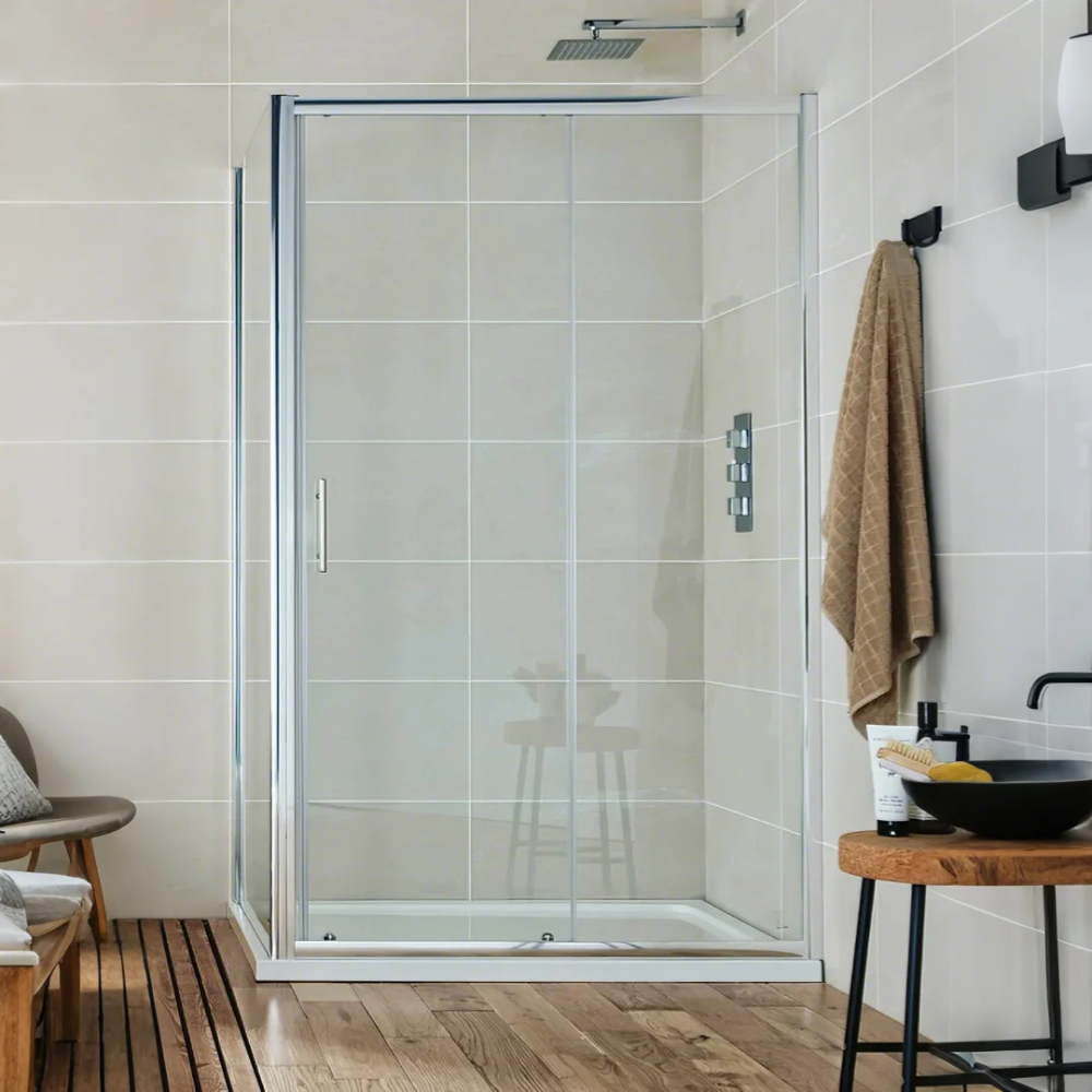 Sliding Shower Door Set 1100mm x1850mm - Side panel 760mm x 1850mm - Scudo