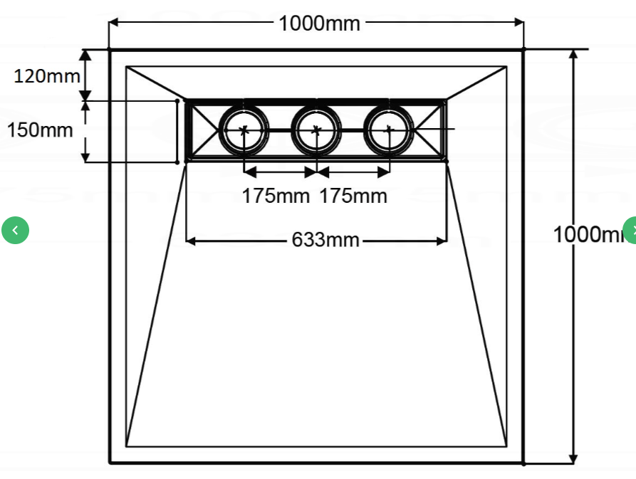 TriForm 1000x1000 Tay Former - Reversible Drain and Waste Kit - Image 3