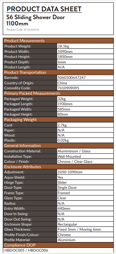 Sliding Shower Door Set 1100mm x1850mm - Side panel 760mm x 1850mm - Scudo - Image 2