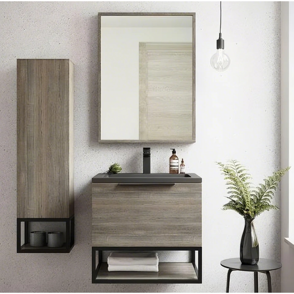 Scudo - AMBIENCE - Countertop Basin, 1TH (White / Grey) (W800 x D480 x H25mm)