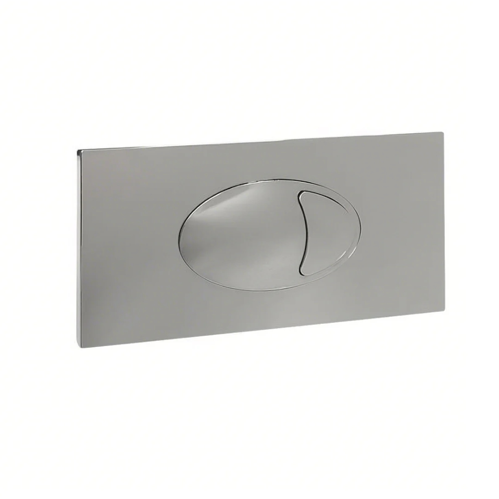 Scudo - Dual Flush Plate & Access Panel (W240 x H120 x D10mm, Chrome / Black)