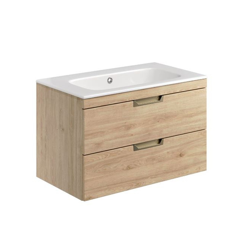 Scudo - AUBREY - Vanity Cabinet, 2 Drawers, Wall-Hung (W800 x D458 x H500mm)