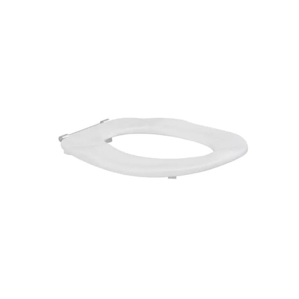Pressalit - Toilet Seat with Stabilising Buffers, No Cover, ERGOSIT (Extra Strong Cross Bar Hinge with 100mm Bolt)