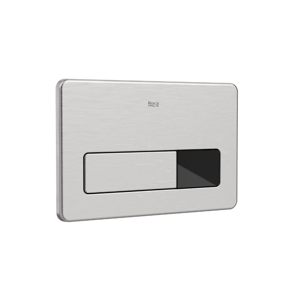 Roca - IN-WALL - PL3-E PRO (DUPLO ONE) - Electronic Stainless Steel Anti-Vandal Dual Flush Plate with Automatic Low flush / Manual Full Flush (259 x 169mm)