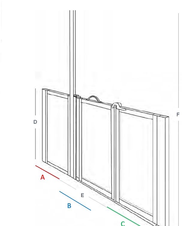 FC - OPTION U - PRO-DOOR - Front Entry Bi-Fold Door with Fixed Panel (Advance Rise & Glide Door System)